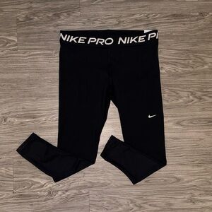 NWT Nike Pro Women's 365 Mid-Rise Mesh-Paneled Leggings Black Sz XL (CZ9779-010)